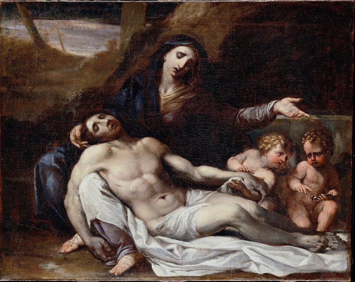 Pietà con due angioletti